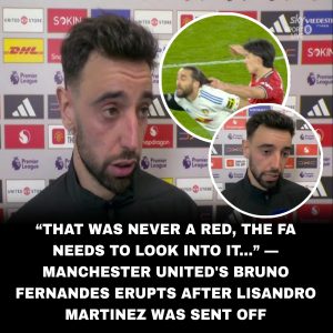 “HOW IS THAT A RED?! THIS IS A JOKE!” — Bruno Fernandes ERUPTS After Lisandro Martínez SENT OFF in Manchester United 2-1 DEFEAT to Leeds United